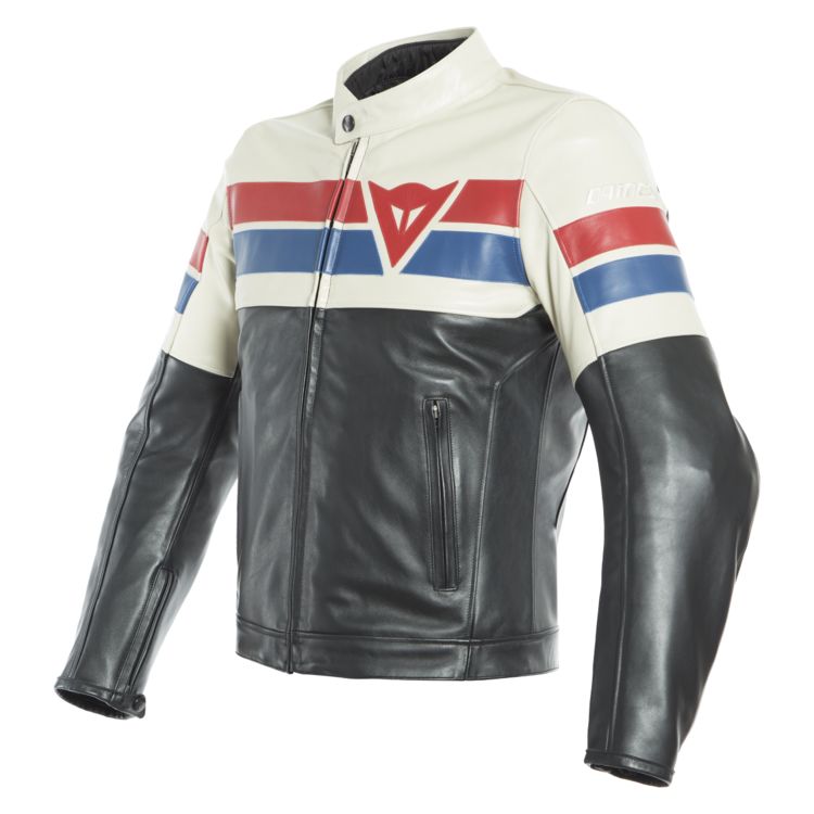 Куртка кожаная Dainese 8-Track Black/Ice/Red