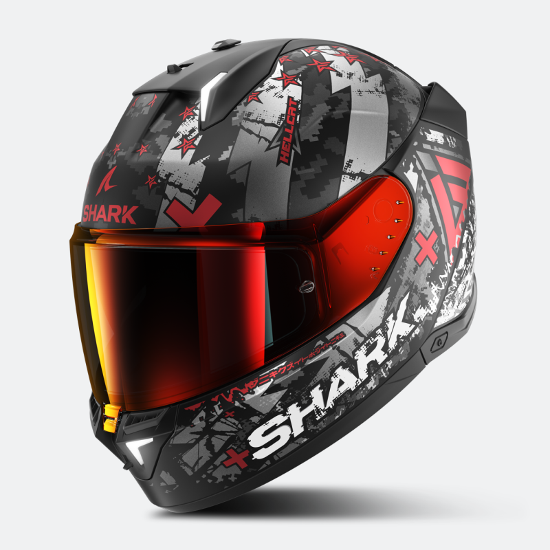 Мотошлем Shark Skwal I3 Hellcat Mat Black/Chrome/Red