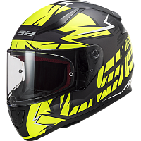 Шлем интеграл LS2 FF353 Rapid CROMO matt black hi-vix yellow