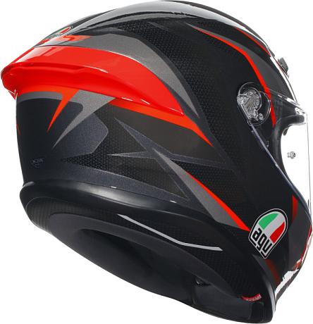 Мотошлем AGV K-6 S Slashcut Black/grey/red M