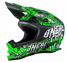 Кроссовый шлем Oneal 7Series Evo Menace зеленый неон