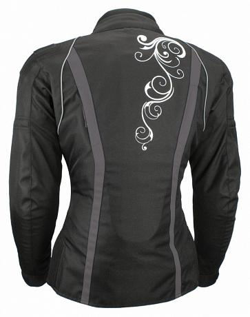 AGVSPORT Текстильная женская куртка Mistic чернo-серая XXS
