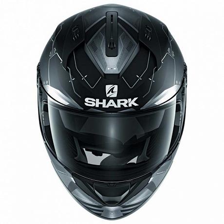 Шлем интеграл Shark Ridill Mecca, Черный Матовый/Антрацит Матовый/Серый XS