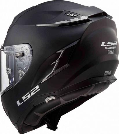 Шлем интеграл LS2 FF327 Challenger Solid, Matt Black XS