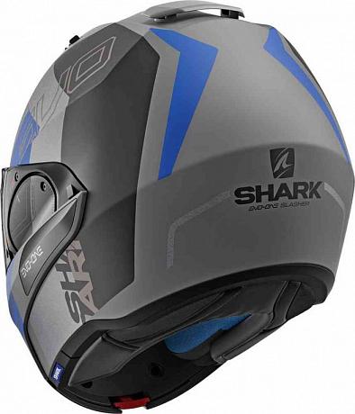 Шлем модуляр Shark Evo-One 2 slasher серо-синий