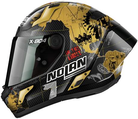 Мотошлем интеграл Nolan X-804 RS ULTRA CARBON (2024) Checa Gold 025 S