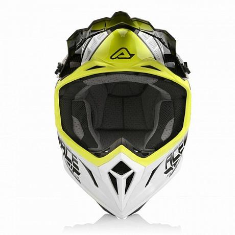 Шлем Acerbis Steel Carbon White/Yellow