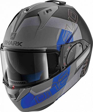 Шлем модуляр Shark Evo-One 2 slasher серо-синий