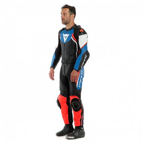 Мотокомбинезон кожаный Dainese Avro D2 2pcs Suit Black/light-blue/fluo-red