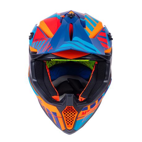 Шлем кроссовый MT MX802 Falcon Energy B14 matt flur orange XS