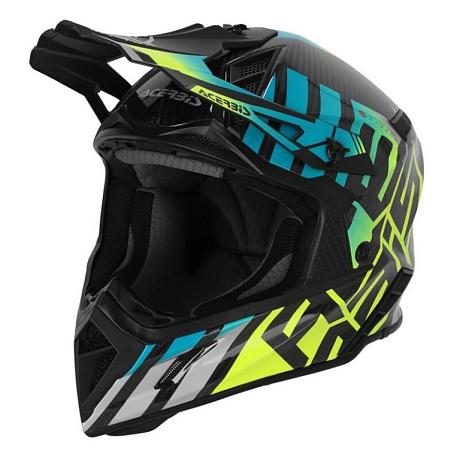 Шлем Acerbis STEEL CARBON 22-06 Light Blue/Fluo Yellow S