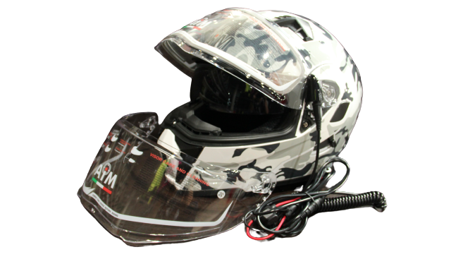 Шлем снегоходный с электрическим подогревом AiM JK906 Camouflage